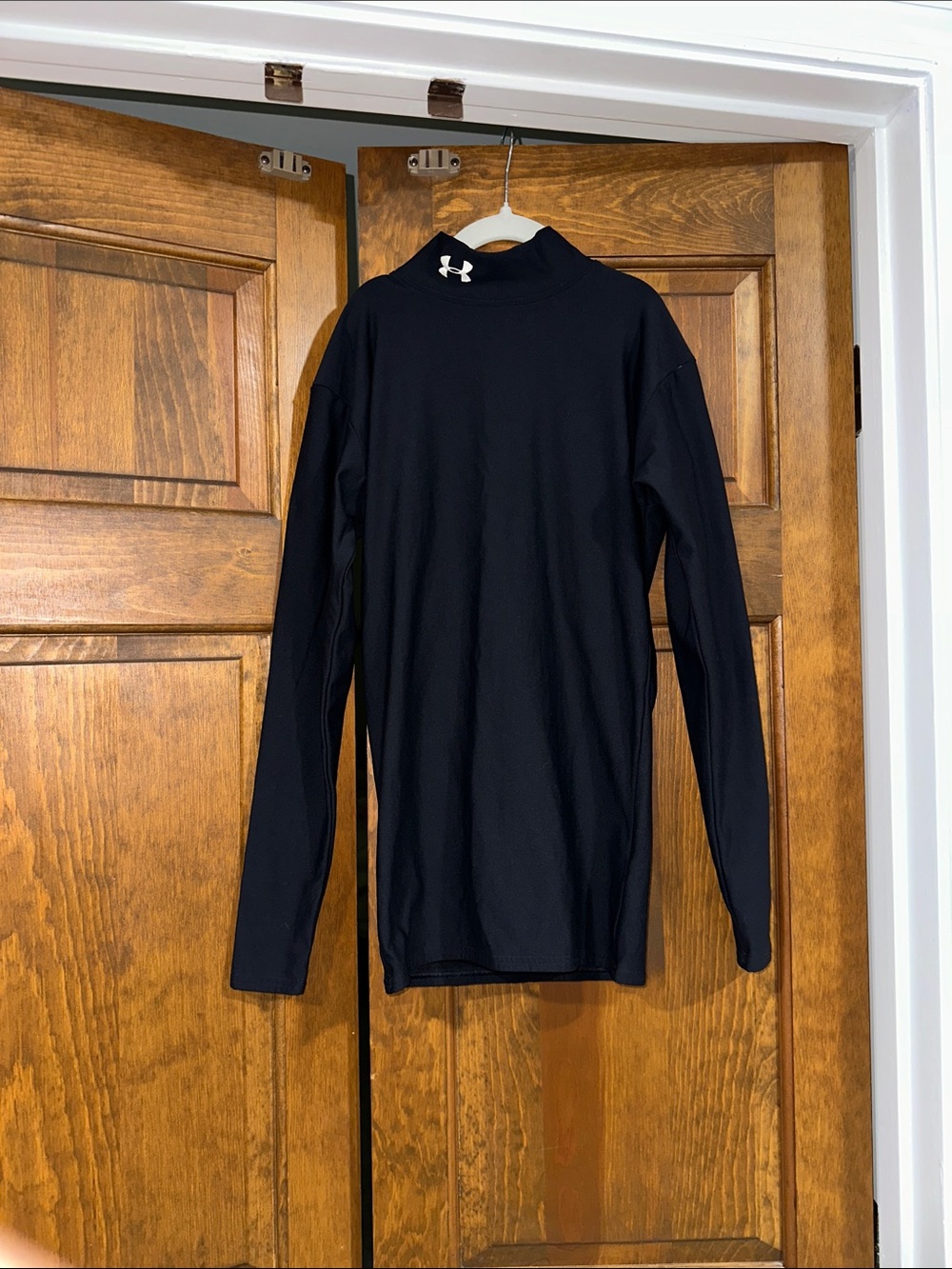 Under Armour Black Long-Sleeve Compression Top with Small Logo